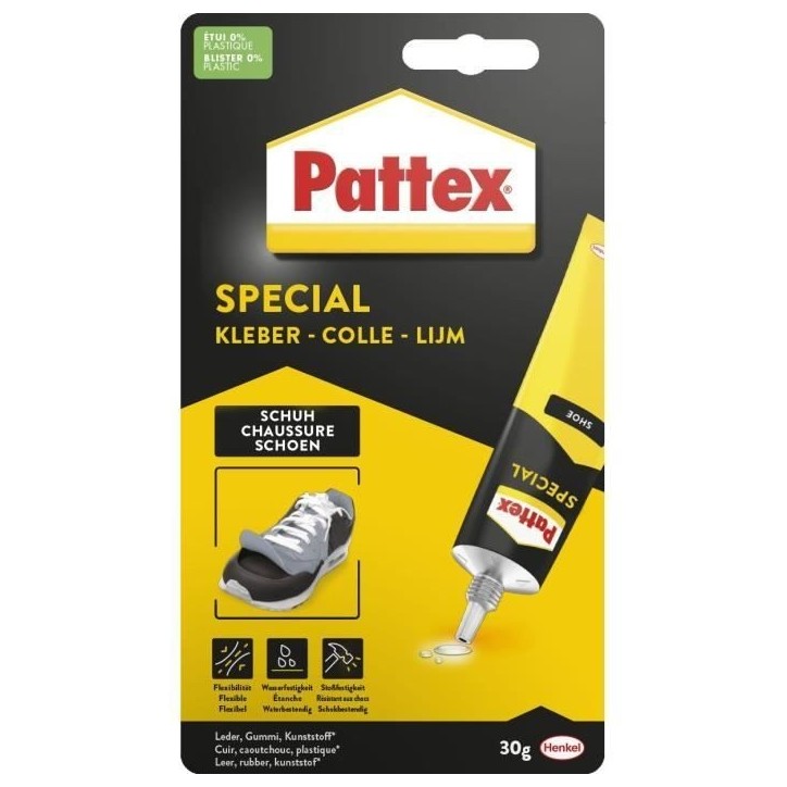 Colle Spécialités Matériaux - PATTEX - Chaussures - Tube - 30g Colle Spécialités Matériaux - PATTEX - Chaussures - Tube - 30g