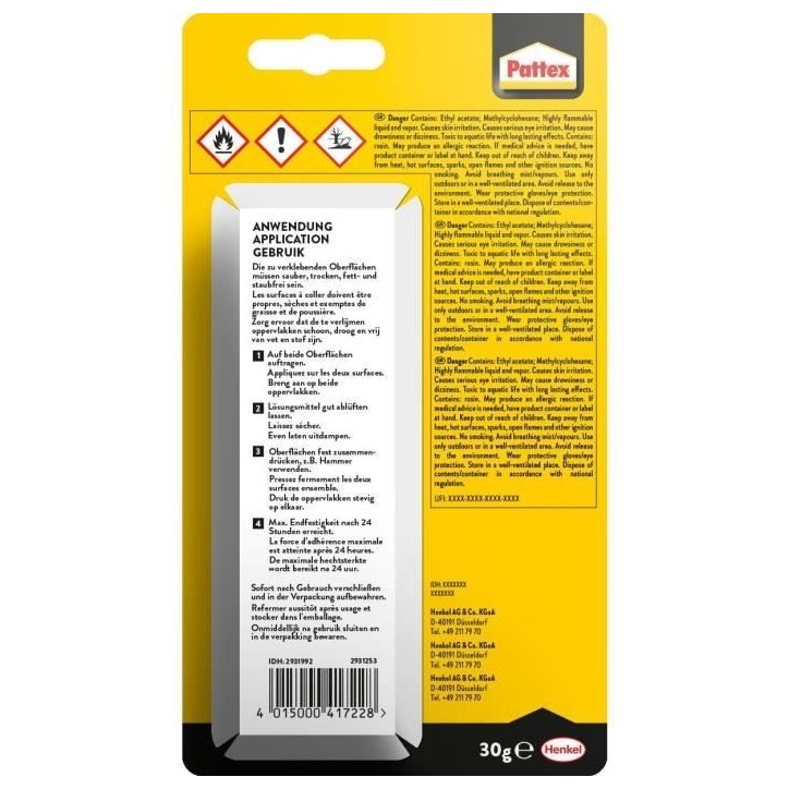 Colle Spécialités Matériaux - PATTEX - Chaussures - Tube - 30g Colle Spécialités Matériaux - PATTEX - Chaussures - Tube - 30g