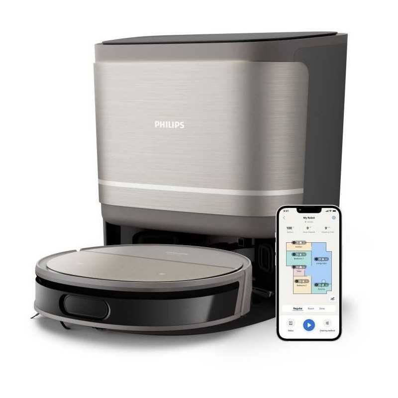 Aspirateur Robot Laveur - PHILIPS XU9100/10 - 8000 Pa - 280 min - 210