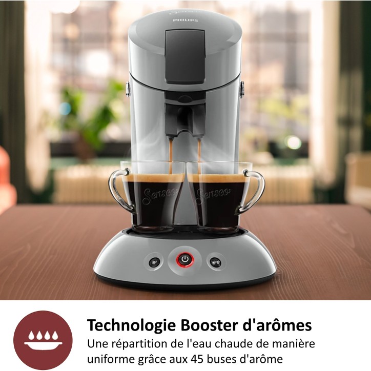 Cafetiere a dosette - PHILIPS - Senseo - HD6553 - Original Gris Cafetiere a dosette - PHILIPS - Senseo - HD6553 - Original Gris