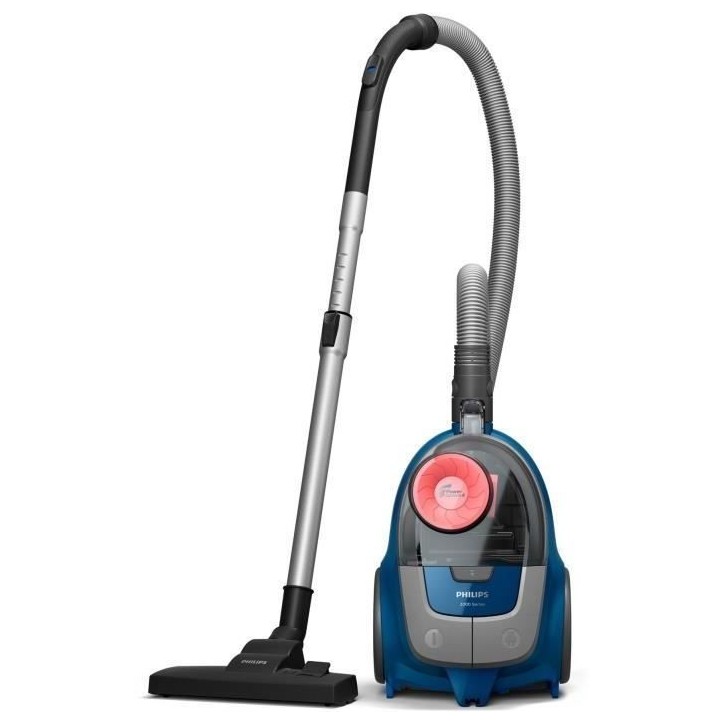 Aspirateur sans sac - PHILIPS - XB2123/09 - Série 2000 PowerCyclone 4 - 850W - Bleu/rose