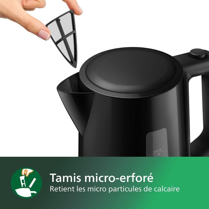 Bouilloire électrique - PHILIPS - HD9318/20 - 1,7 L - Noir Bouilloire électrique - PHILIPS - HD9318/20 - 1,7 L - Noir
