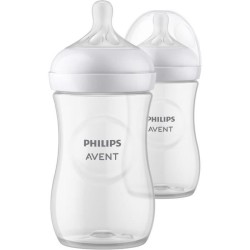 Lot de 2 biberons - PHILIPS AVENT- Natural 3.0 - Anti-colique - 260 ml