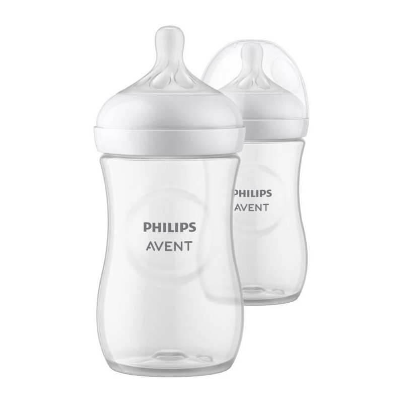 Lot de 2 biberons - PHILIPS AVENT- Natural 3.0 - Anti-colique - 260 ml