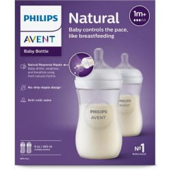 Lot de 2 biberons - PHILIPS AVENT- Natural 3.0 - Anti-colique - 260 ml