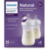 Lot de 2 biberons - PHILIPS AVENT- Natural 3.0 - Anti-colique - 260 ml