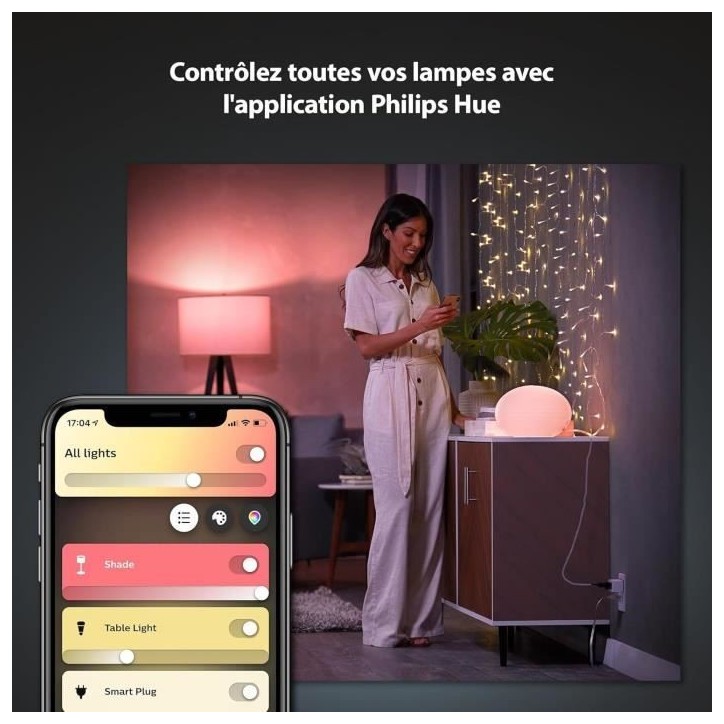 Lot de 3 prises connectées - PHILIPS HUE - Blanc