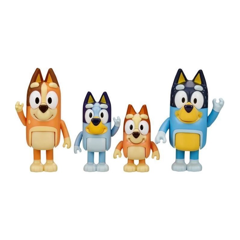 Coffret de 4 figurines de la famille de Bluey - MOOSE TOYS Coffret de 4 figurines de la famille de Bluey - MOOSE TOYS