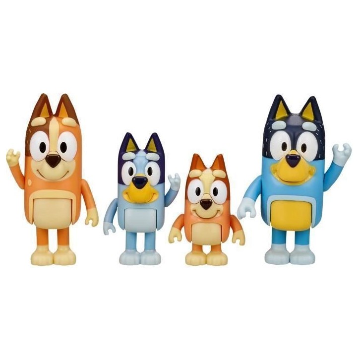 Coffret de 4 figurines de la famille de Bluey - MOOSE TOYS Coffret de 4 figurines de la famille de Bluey - MOOSE TOYS
