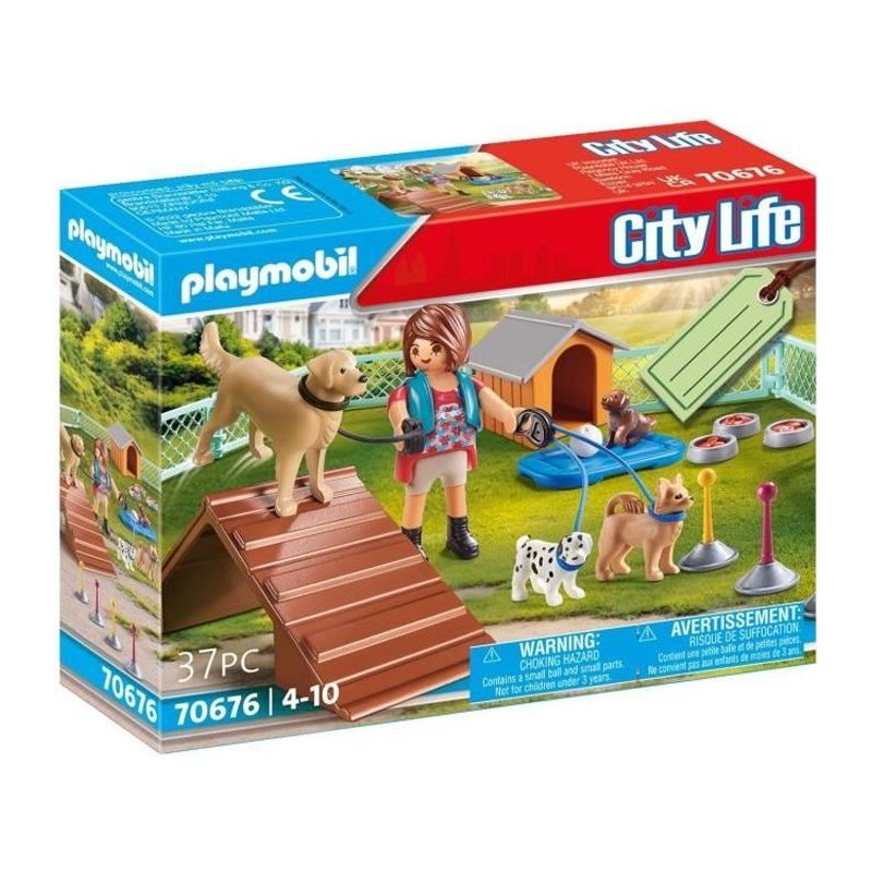 PLAYMOBIL 70676 Set Educatrice et chiens, City life, Pour Enfant, des PLAYMOBIL 70676 Set Educatrice et chiens, City life, Pour Enfant, des