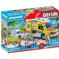 PLAYMOBIL 71202 Ambulance avec effets lumineux et sonore, City Action