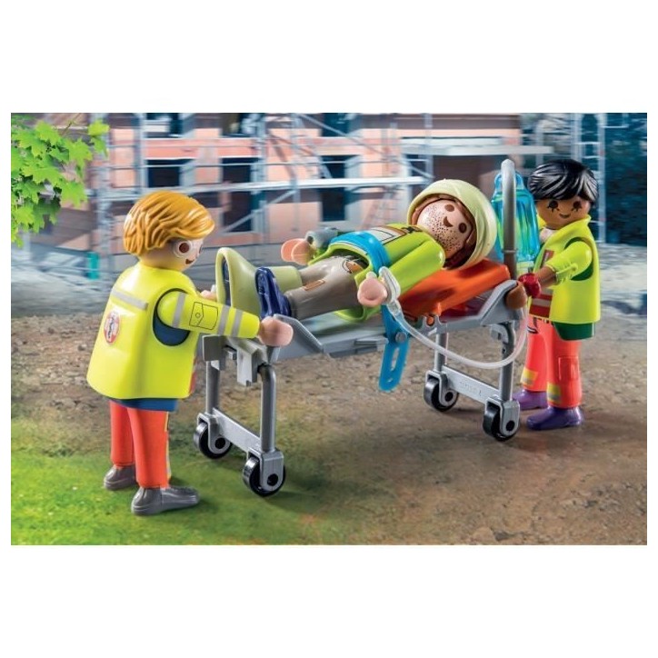 PLAYMOBIL 71202 Ambulance avec effets lumineux et sonore, City Action Les Secouristes
