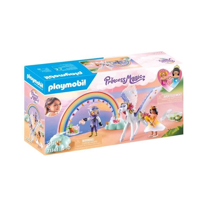 PLAYMOBIL 71361 Cheval ailé a décorer avec princesse, Princess Magic