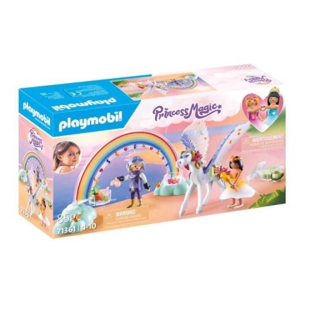 PLAYMOBIL 71361 Cheval ailé a décorer avec princesse, Princess Magic