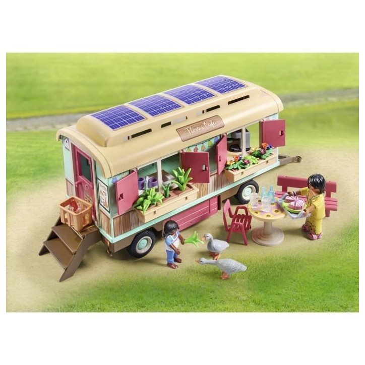 PLAYMOBIL 71441 Roulotte café boutique, Country La vie a la ferme, 145 pieces, Des 4 ans
