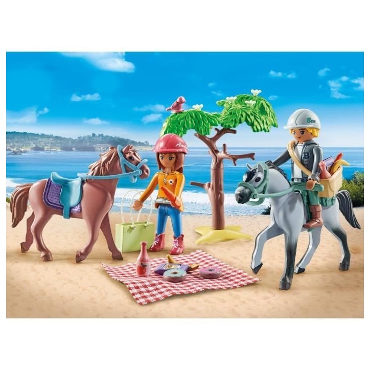 PLAYMOBIL 71470 Amélia et Ben avec chevaux - Horses of Waterfall - 2 personnages et 2 chevaux - Des 4 ans