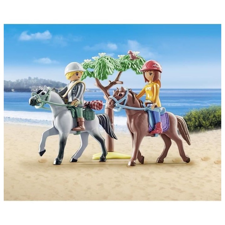 PLAYMOBIL 71470 Amélia et Ben avec chevaux - Horses of Waterfall - 2 personnages et 2 chevaux - Des 4 ans