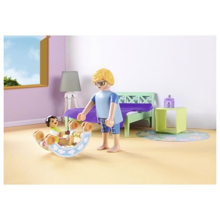 PLAYMOBIL 71609 Chambre de parents avec berceau suspendu, Maison d'architecte, My Life, 50 pieces, Des 4 ans