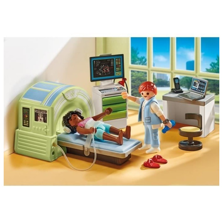 PLAYMOBIL 71618 Scanner médical avec patiente, City Life, L'Hôpital, 29 pieces, Des 4 ans