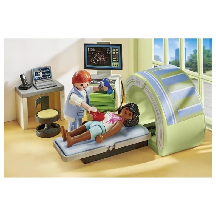 PLAYMOBIL 71618 Scanner médical avec patiente, City Life, L'Hôpital, 29 pieces, Des 4 ans