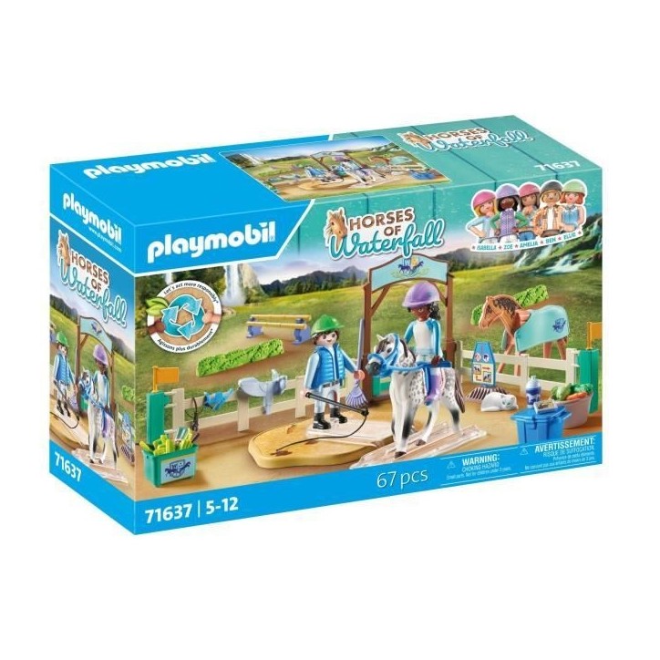 PLAYMOBIL 71637 Arene d'équitation, Horses of Waterfall, 67 pieces, Des 5 ans
