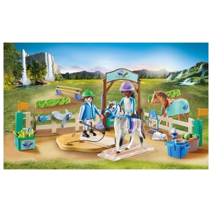 PLAYMOBIL 71637 Arene d'équitation, Horses of Waterfall, 67 pieces, Des 5 ans