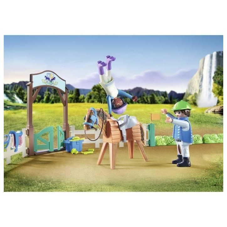 PLAYMOBIL 71637 Arene d'équitation, Horses of Waterfall, 67 pieces, Des 5 ans