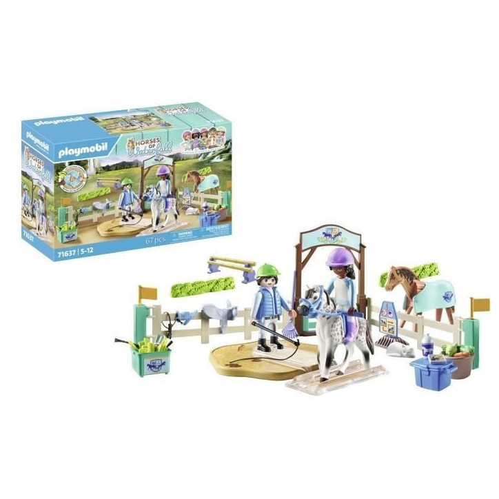 PLAYMOBIL 71637 Arene d'équitation, Horses of Waterfall, 67 pieces, Des 5 ans