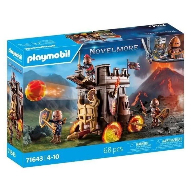 PLAYMOBIL 71643 Char de combat avec canon des Burnham Raiders, Novelmore, 68 pieces, Des 4 ans