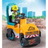 PLAYMOBIL 71751 Ouvriers avec rouleau compresseur et signalisation, Ac PLAYMOBIL 71751 Ouvriers avec rouleau compresseur et signalisation, Ac