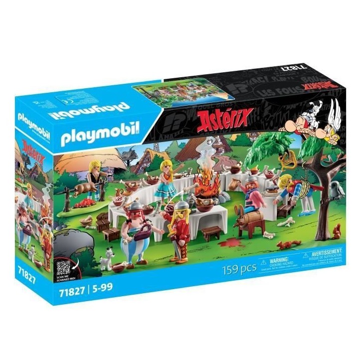 PLAYMOBIL 71827 Le banquet du village et personnage, Astérix, Personnages de la BD Astérix, 159 pieces, Des 5 ans