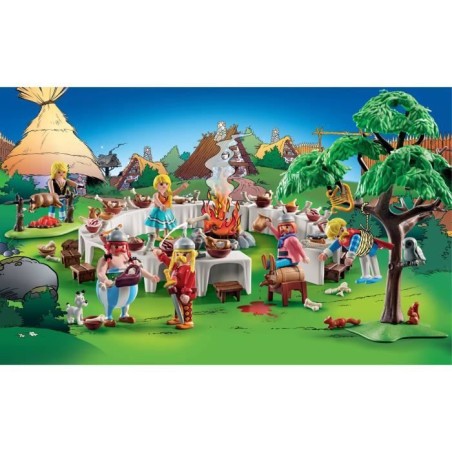 PLAYMOBIL 71827 Le banquet du village et personnage, Astérix, Personnages de la BD Astérix, 159 pieces, Des 5 ans