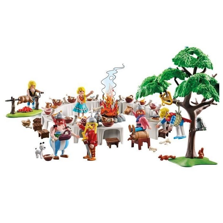 PLAYMOBIL 71827 Le banquet du village et personnage, Astérix, Personnages de la BD Astérix, 159 pieces, Des 5 ans