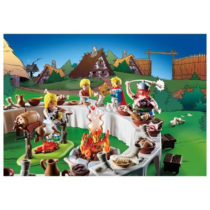 PLAYMOBIL 71827 Le banquet du village et personnage, Astérix, Personnages de la BD Astérix, 159 pieces, Des 5 ans