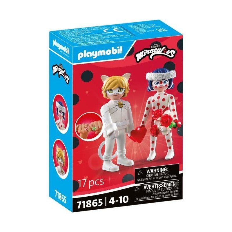PLAYMOBIL 71865 Mariage Ladybug & Chat Noir, Miraculous, 17 pieces, De PLAYMOBIL 71865 Mariage Ladybug & Chat Noir, Miraculous, 17 pieces, De