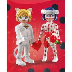 PLAYMOBIL 71865 Mariage Ladybug & Chat Noir, Miraculous, 17 pieces, De