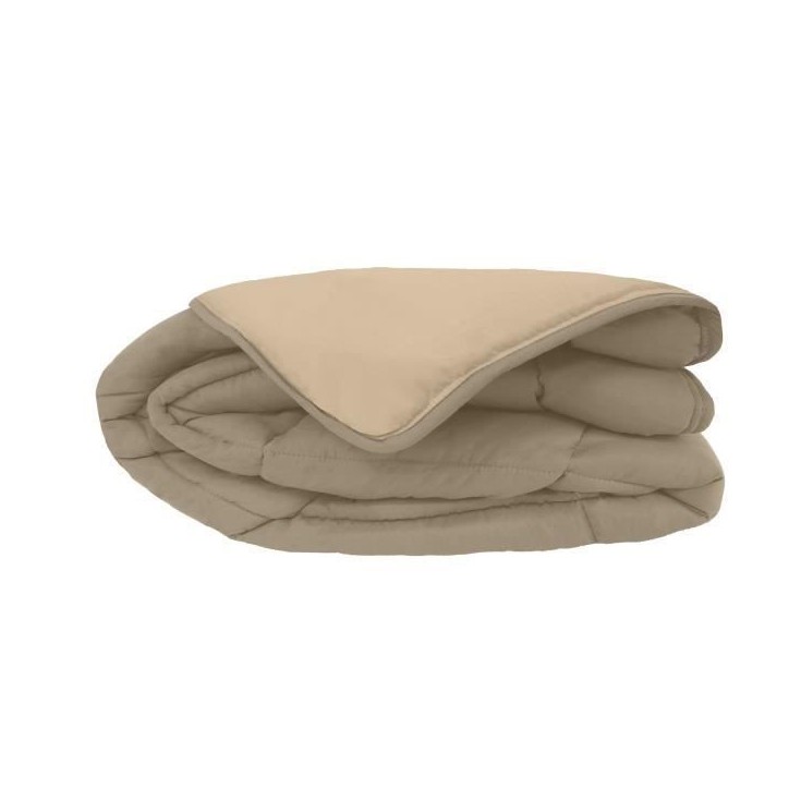 CALGARY Couette chaude Microfibre 400g/m² Taupe & Lin 220x240cm