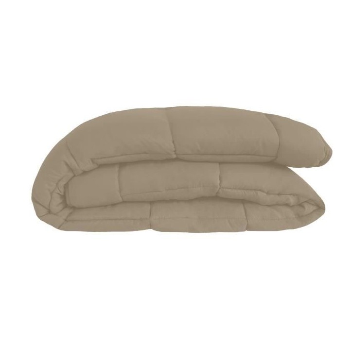 CALGARY Couette chaude Microfibre 400g/m² Taupe & Lin 220x240cm