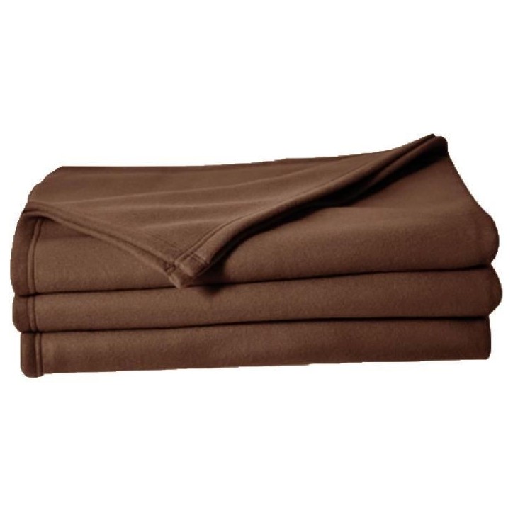 TOISON D'OR - Couverture polaire - Poleco - 220x240cm - Chocolat TOISON D'OR - Couverture polaire - Poleco - 220x240cm - Chocolat