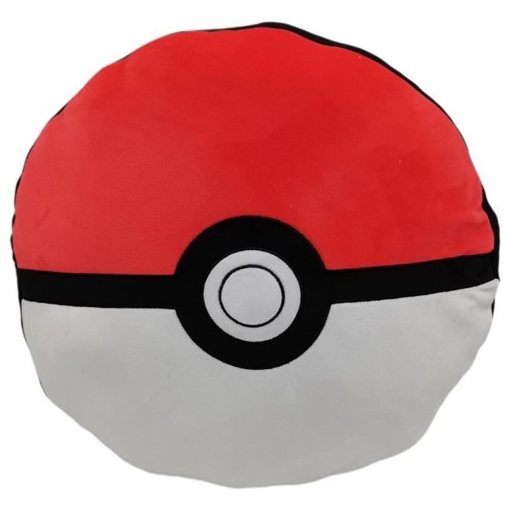 Coussin premium - Rond - POKEMON - Poké-ball - Microfibre - 40 cm