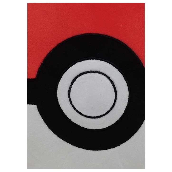 Coussin premium - Rond - POKEMON - Poké-ball - Microfibre - 40 cm