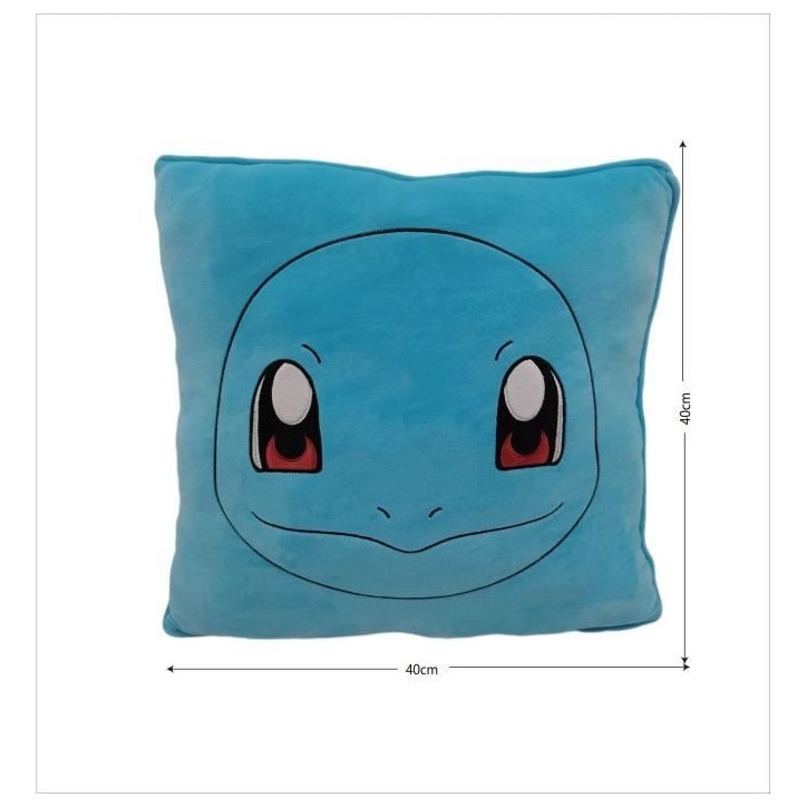 Coussin premium - Carré - POKEMON - Carapuce - Microfibre - 40 cm
