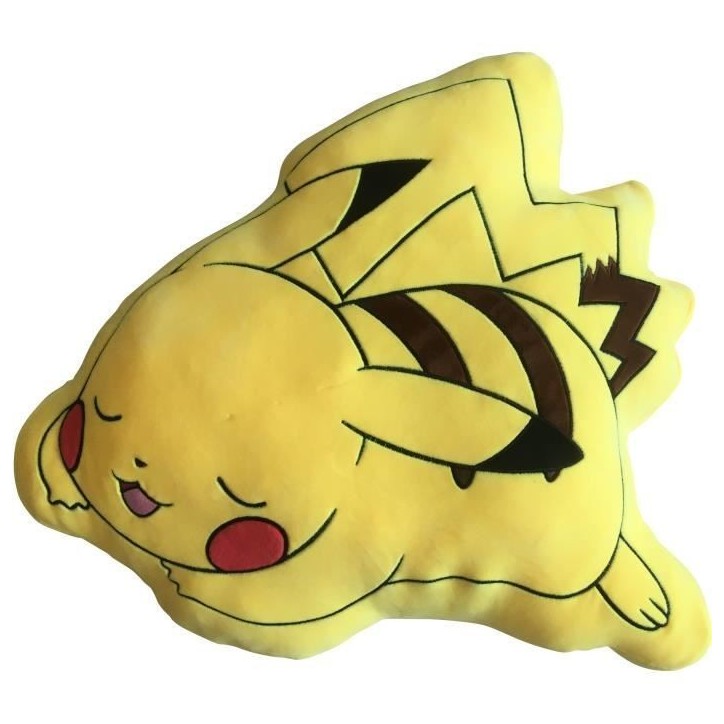 Coussin premium 3D - POKEMON - Pikachu couché - Microfibre - 50 cm