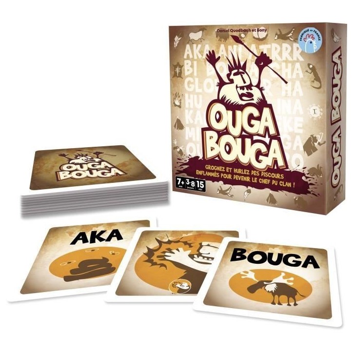 Ouga Bouga - Asmodee - Devenez le chef du clan - Des 7 ans - Fabriqué en France Ouga Bouga - Asmodee - Devenez le chef du clan - Des 7 ans - Fabriqué en France