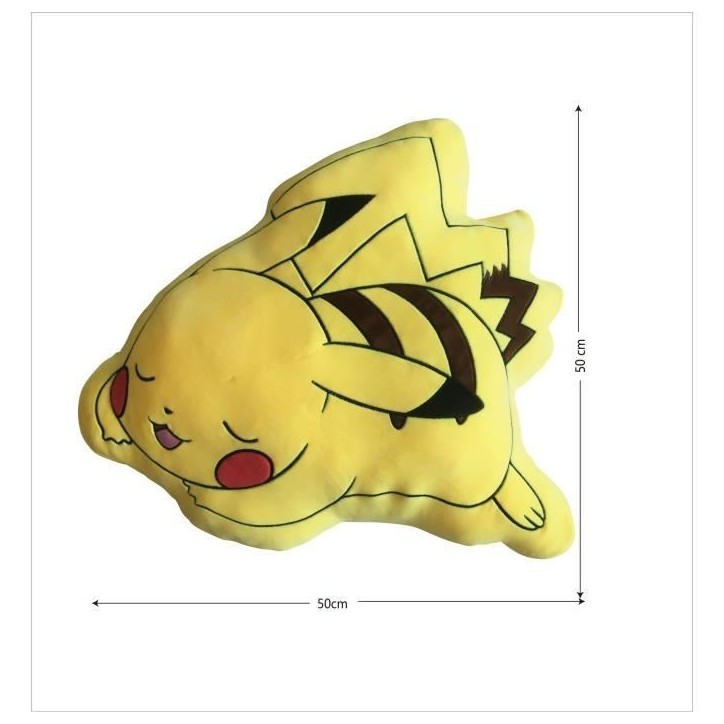Coussin premium 3D - POKEMON - Pikachu couché - Microfibre - 50 cm