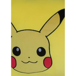 Coussin double face - Carré - POKEMON - Pikachu et Starter - Microfib