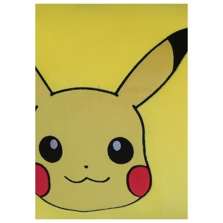 Coussin double face - Carré - POKEMON - Pikachu et Starter - Microfibre - 60 x 40 cm