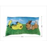 Coussin premium - POKEMON - Pikachu & Eevee - Microfibre - 60 cm