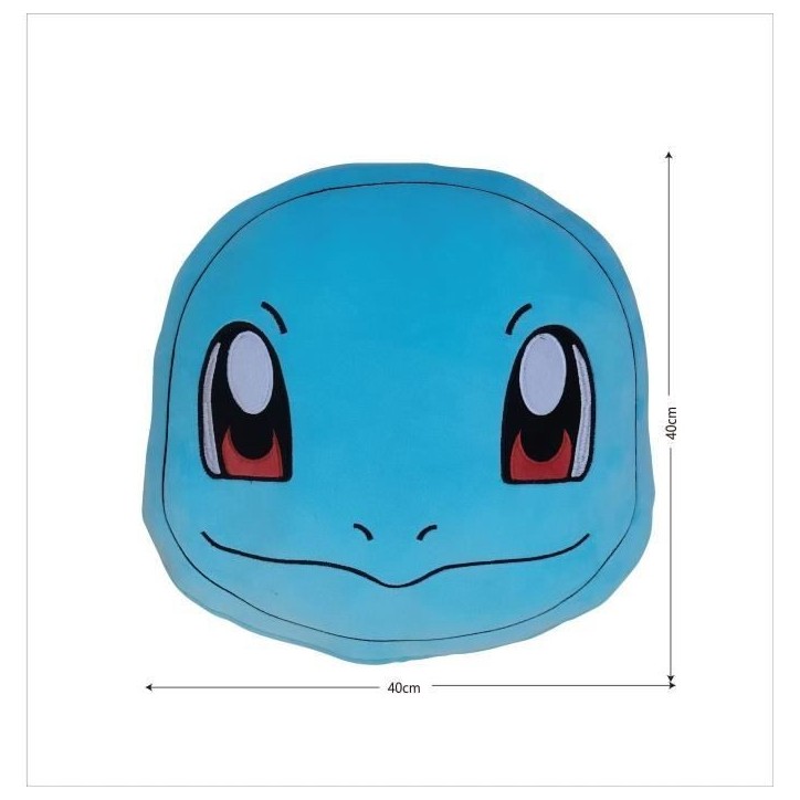 Coussin premium - POKEMON - Visage Carapuce - Microfibre - 40 cm