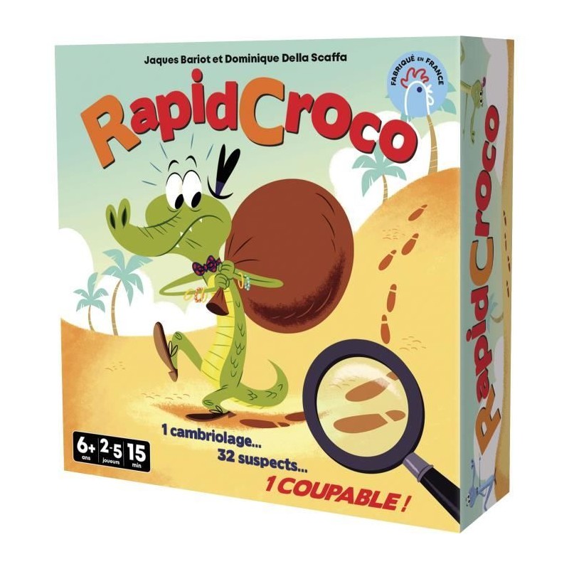 RapidCroco - Asmodee - Jeu d'enquete - 32 Suspect 1 coupable RapidCroco - Asmodee - Jeu d'enquete - 32 Suspect 1 coupable